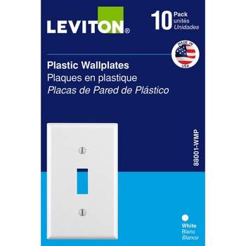 Leviton White 1 gang Thermoset Plastic Toggle Wall Plate 10 pc