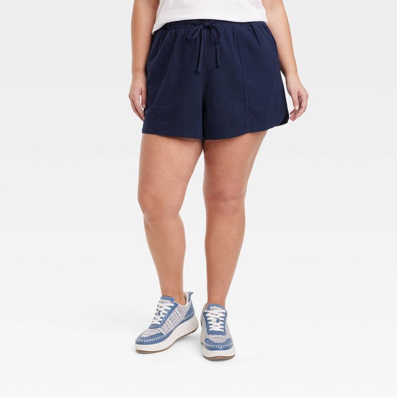 Women's High-Rise Linen Pull-On Shorts - Universal Thread™, 1 of 11