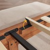 Wooden Platform Bed Frame with Headboard, Full Size Mattress Foundation with Wooden Slat Support, No Box Spring Needed, Easy Assembly, Light Brown - 4 of 4