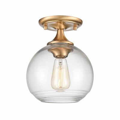 Elk Home Angie 1 - Light Semi-Flush Mount in  Satin Brass