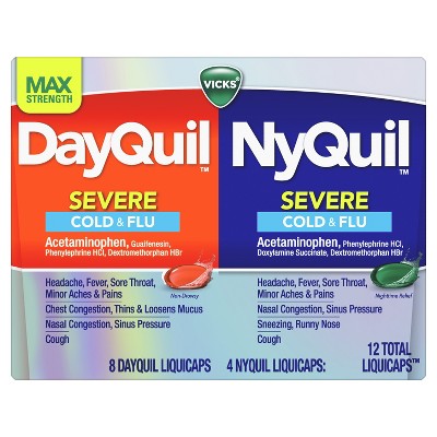Vicks DayQuil & NyQuil Severe Combo, 12 Count