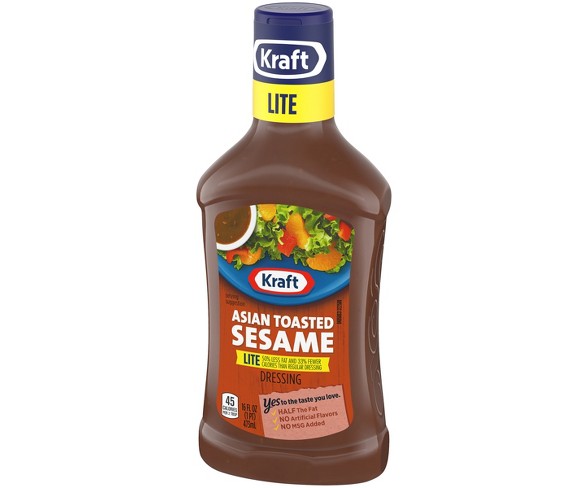 Kraft Asian Toasted Sesame Lite Reduced Fat Salad Dressing 16oz
