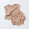MyKids-USA Summer Baby Kids Unisex Floral/Fruit Printing Sleeveless Crew Neck Vest And Shorts Clothing Sets - 3 of 4