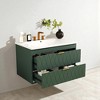 30" Wall Mounted Bathroom Vanity with Resin Sink, Floating Bathroom Cabinet with 2 Soft-Close Drawers, Compact Storage - 3 of 4