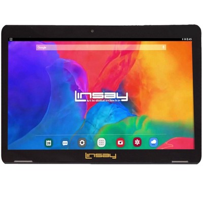 LINSAY 10.1" Tablet OCTA CORE 128GB STORAGE New Android 14 with POP Holder and Pen Stylus