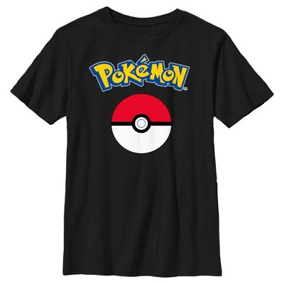Boy's Pokemon Classic Logo T-shirt - Black - X Large : Target