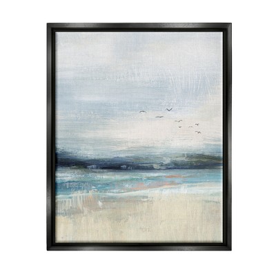 Stupell Industries Brushed Ocean Seagulls LandscapeFloater Canvas Wall Art