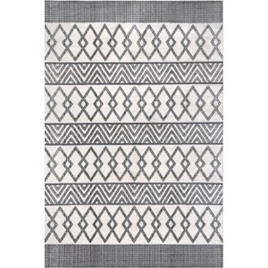 Nuloom Jenna Moroccan 5x8 Indoor Area Rug for Living Room Bedroom Dining Room Kitchen, Light Grey/Ivory - 1 of 4
