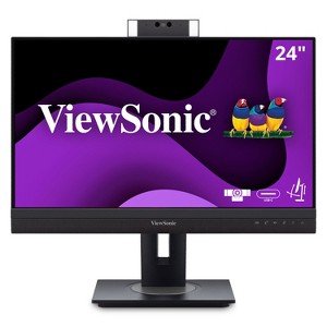 ViewSonic VG2457V 24 Inch 1080p Video Conference Docking Monitor with Windows Hello Compatible IR Webcam, Advanced Ergonomics, and 90W USB C for Home - 1 of 4