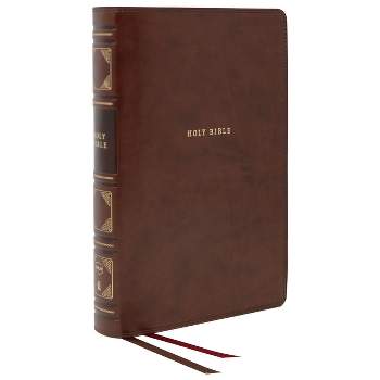 Nkjv, Reference Bible, Classic Verse-By-Verse, Center-Column, Leathersoft, Brown, Red Letter Edition, Comfort Print - by  Thomas Nelson