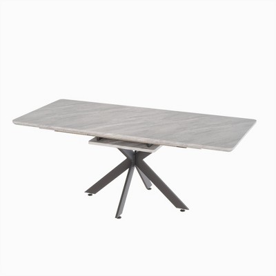 NicBex Mid-Century Rectangle Extendable Dining Table with X Shape Legs for 6 to 10,Meeting Room,Living Room