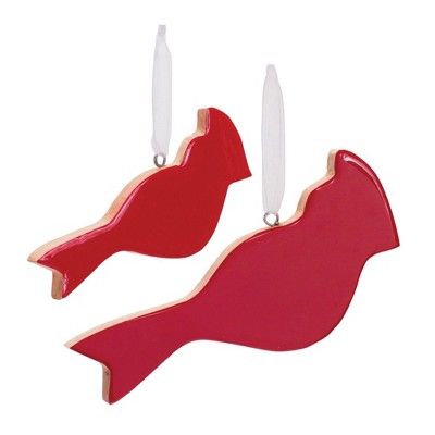 Melrose Glass Cardinal Bird Ornament (Set of 6)