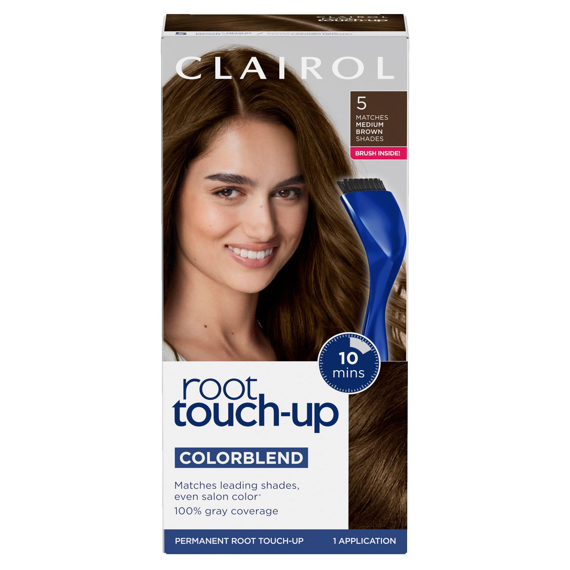 Clairol Root Touch-Up Permanent Hair Color - 5 Medium Brown Hair Dye Kit: Paraben-Free, Aluminum-Free, Includes Gloves
