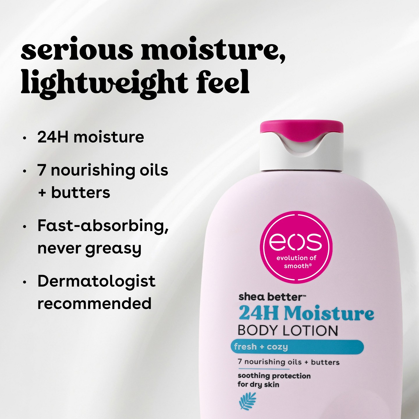 Увлажняющий лосьон для тела eos Shea Better 24H, Fresh & Cozy, 16 fl oz — фото 4