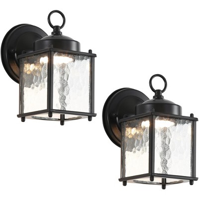 Outdoor Wall Light Fixture Exterior Lighting Fixture Porch Light with Hammered Glass Outside Lights Waterproof Anti-Rust for House Garage Front Door