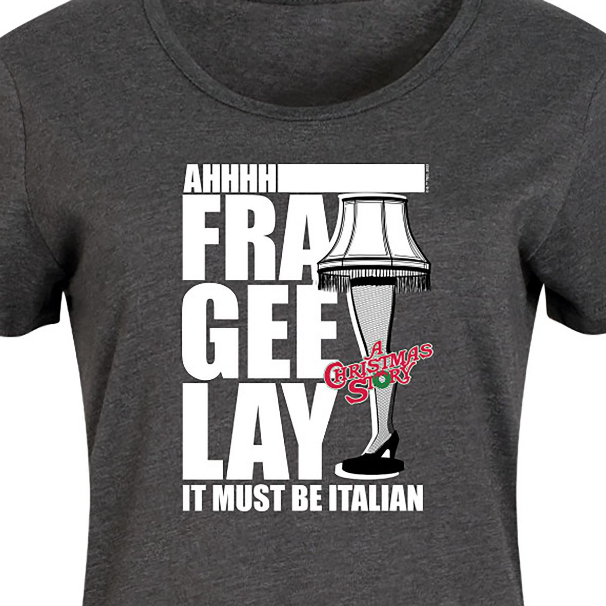 Women's - A Christmas Story - Ahhh Fra Gee Lay Must Be Italian Graphic T-shirt Dress - thumbnail 7