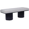 NicBex Ottoman Bench with Shoe Rack Modern Linen Ottoman with Metal Legs, End of Bed Bench for Living Room, Bedroom, Entryway, Load 300 lb - 3 of 4