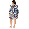 Women's Plus Size Riviera Floral Flounce V Neck Tunic Swimsuit Cover Up  Plus Size - 4 of 4