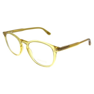 Tom Ford FT 5401 041 Unisex Round Eyeglasses Transparent Yellow 51mm