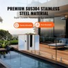 VEVOR Glass Clamp, 10 PCS Square Glass Railing Bracket for 0.31 "-0.47 " Tempered Glass, 304 Stainless Steel Glass Mounting Clamp, Silver - 3 of 4