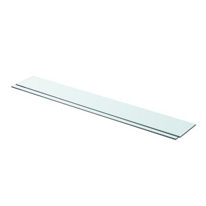 vidaXL Shelves 2 pcs Panel Glass Clear 35.4"x4.7" - 1 of 3