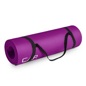 CAP Barbell High Density Exercise Yoga Mat with strap 68"x24" 12mm - 1 of 4