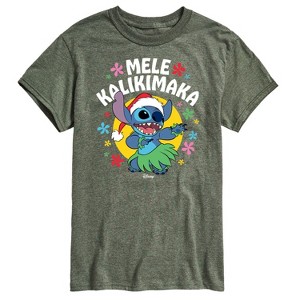 Men's - Lilo and Stitch - Mele Kalikimaka Short Sleeve Graphic T-Shirt - 1 of 4