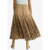 Jessica London Women's Plus Size Flowing Crinkled Maxi Skirt - 3 of 4