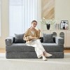 Convertible Sofa Couch Modern Ergonomic Foam Support with Washable Cover for Living Room Apartment 77.95W - 3irtyhousy - 2 of 4