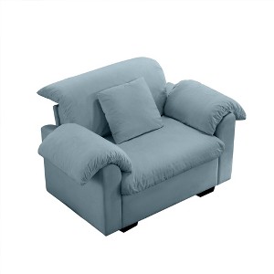 NicBex 48.4 Inch Velvet Storage Deep Seat Single Sofa Chair with Fluffy Armrest Backrest for Living Room,Small Space,Office,Apartment - 1 of 4