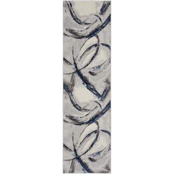 Inspire Me! Home Décor Brushstrokes Modern Curve Indoor Area Rug