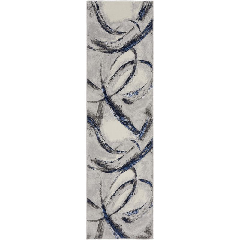 Inspire Me! Home Décor Brushstrokes Modern Curve Indoor Area Rug, 1 of 8