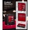 Jewelry Organizer for Girls, Black+ Red+ Gold Storage Case - 3 of 4