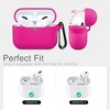 BONGEEK AirPods Pro Case Cover,Soft Silicone Protective Cases Cover Skin for Apple AirPod Pro 2 Charging Case Keychain Front LED Visible,Rose Pink - 3 of 4