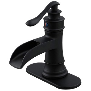BWE Single Hole Single-Handle Low-Arc Bathroom Faucet - 1 of 4