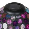 Alpine Corporation 10"H Solar Mosaic Gazing Globe with 14" Metal Stand Pink: Magical Evening Ambiance - 4 of 4