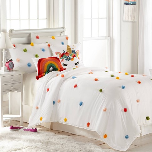 forfremmelse Afbrydelse Indsigtsfuld Colorful Pom-pom Quilt Set - Homthreads : Target