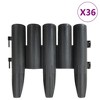 vidaXL Lawn Edgings 36 pcs Anthracite 32.8' PP - 2 of 4