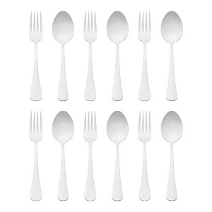 REGALWOVEN 12 Pieces Stainless Steel Flatware with Spoons and Forks Sets - 1 of 4