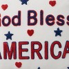 18"x18" Patriotic God Bless America Embroidered Indoor Square Throw Pillow White - Mina Victory - 3 of 4