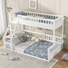 TIRAMISUBEST Twin XL/Full XL over Queen Size Bunk Bed with Ladder and Guardrails, Kids Wooden Double Bed Frame - 2 of 4