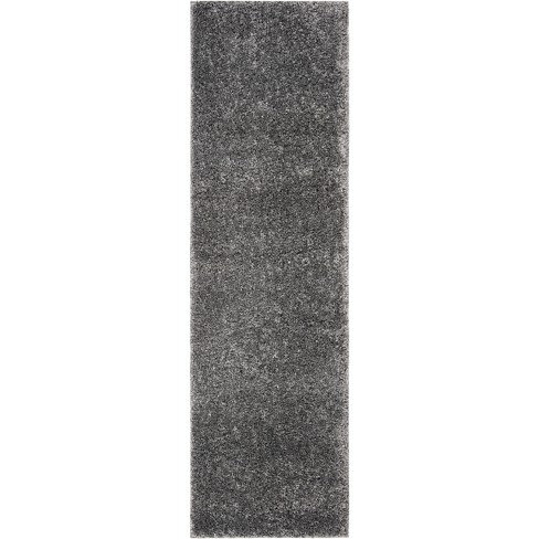 August Shag Aug900 Power Loomed Runner Rug - Grey - 2'3