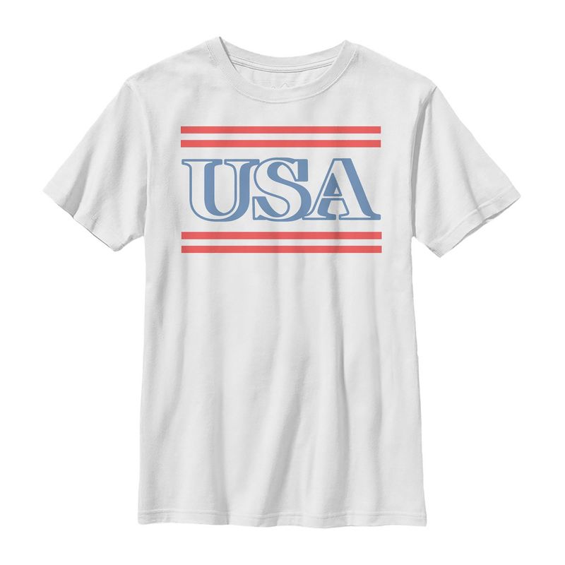Boy's Lost Gods Fourth of July  USA Stripe T-Shirt, 1 of 5