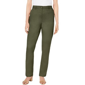 Jessica London Stretch Cotton Chino Straight Leg Pant - 1 of 4