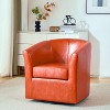 GDFStudio Jackson Contemporary Faux Leather Upholstered Swivel Club Chair - 2 of 4