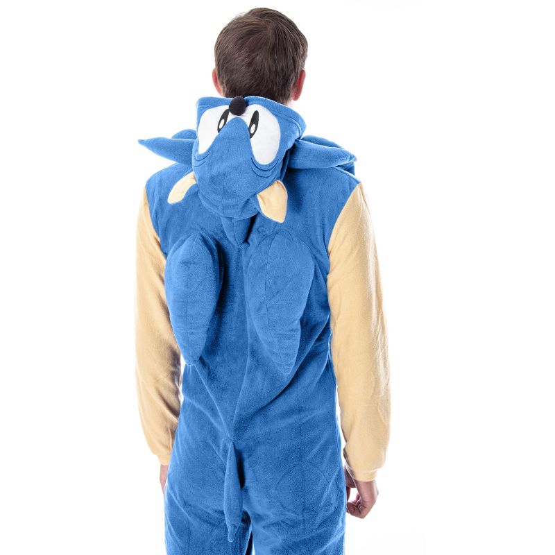 Sonic The Hedgehog Men's Character Costume Union Suit Pajama Outfit, 3 of 6