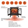 SEVOBAL Indoor Fireplaces 24 inch 3D Flame Electric Infrared Quartz Fireplace Stove with remote control, Black, 23.7"*12"*27.5" - 3 of 4