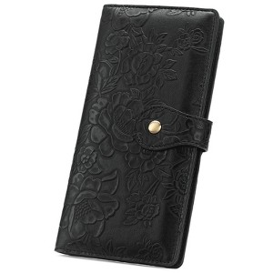 FATMOON Slim Women’s Wallet - RFID Blocking Floral Design Vegan Leather Bifold Clutch with Zipper Pocket for Everyday Use & Travel - 1 of 4