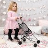 Bayer Design: Doll Buggy - Grey-Pink-Butterfly - Umbrella Push Stroller - 2 of 4