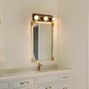 ALOADECOR Modern Integrated LED Bathroom Vanity Light in Black and Brass Finish with White Acrylic Shade Contemporary Adjustable Head Wall Sconce - 3 of 4